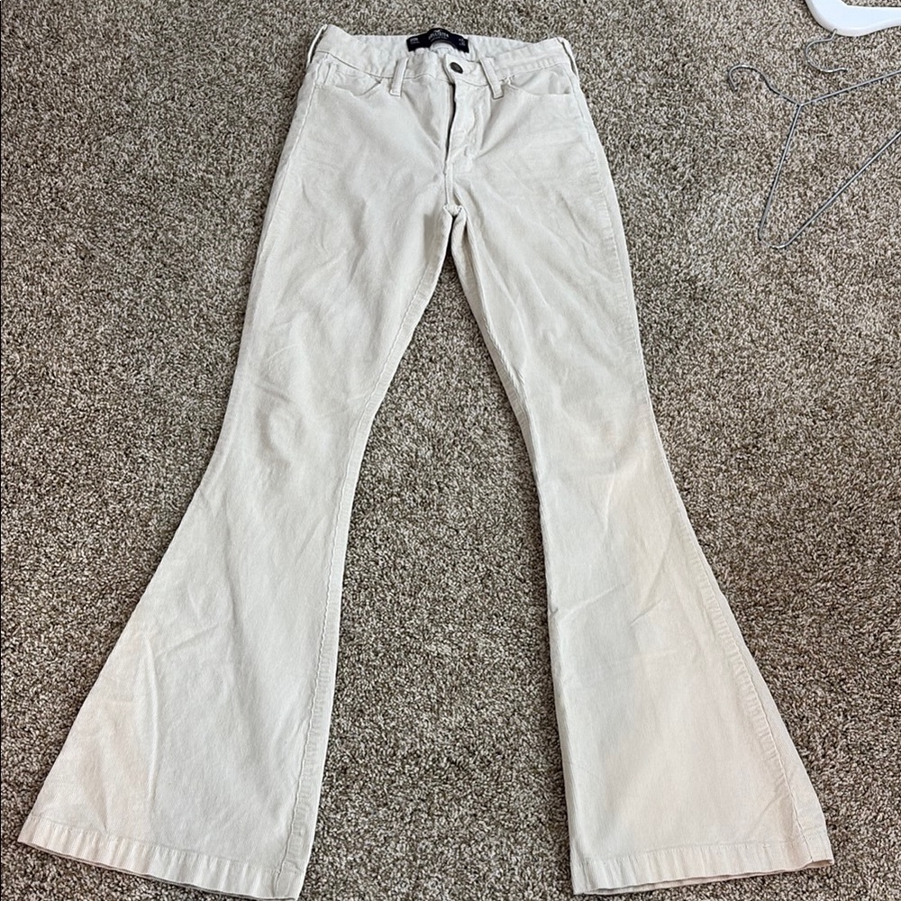 Hollister Cream Flare Pants